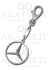 Серебряный брелок c логотипом «Мерседес» (627)