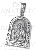 Серебряная ладанка Богородица с младенцем Иисусом (610)